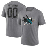 San Jose Sharks - Heritage Custom Tri-Blend T-Shirt Gray
