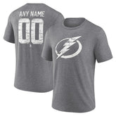 Tampa Bay Lightning - Heritage Custom Tri-Blend T-Shirt Gray