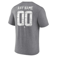 Tampa Bay Lightning - Heritage Custom Tri-Blend T-Shirt Gray