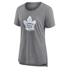 Toronto Maple Leafs - Women's Heritage Custom Tri-Blend T-Shirt Gray