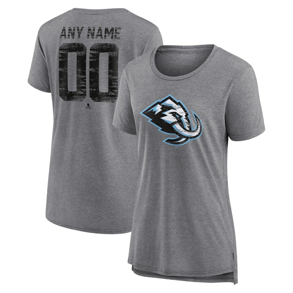 Utah Mammoth - Women's Heritage Custom Tri-Blend T-Shirt Gray