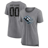 Utah Mammoth - Women's Heritage Custom Tri-Blend T-Shirt Gray