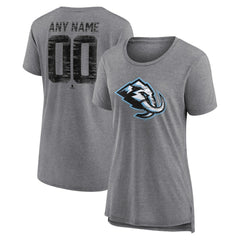 Utah Mammoth - Women's Heritage Custom Tri-Blend T-Shirt Gray