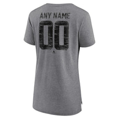 Utah Mammoth - Women's Heritage Custom Tri-Blend T-Shirt Gray
