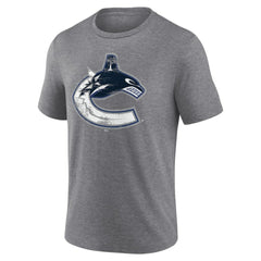 Vancouver Canucks - Heritage Custom Tri-Blend T-Shirt Gray