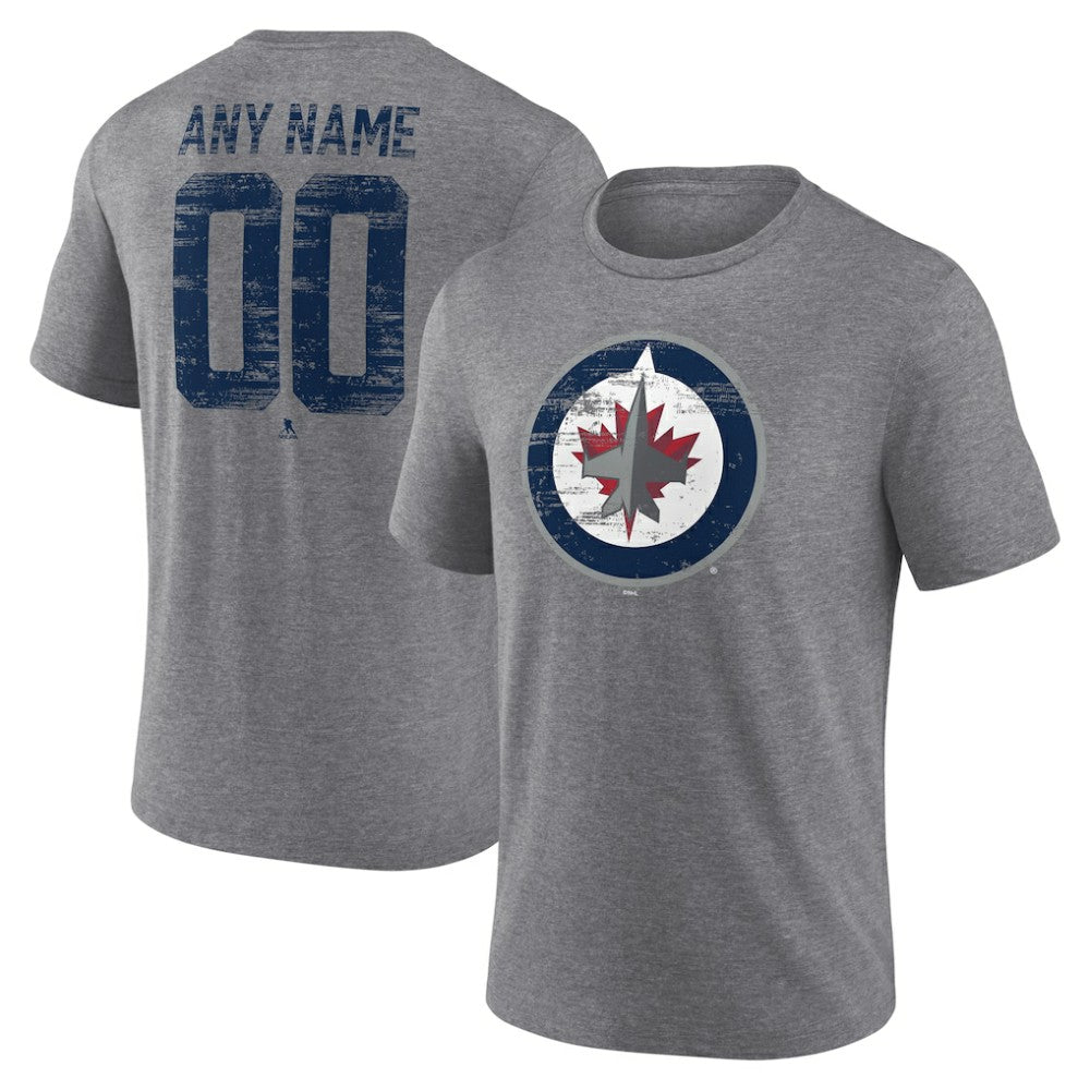 Winnipeg Jets - Heritage Custom Tri-Blend T-Shirt Gray