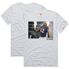 Ray Lewis Baltimore Ravens Homage Unisex Pay Homage Tri-Blend T-Shirt Ash - NFL