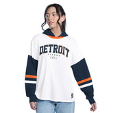 Detroit Tigers G-III 4Her by Carl Banks Women's Key Player Oversized Hooded Long Sleeve T-Shirt for sale