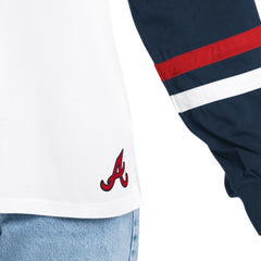 Atlanta Braves G-III 4Her by Carl Banks Women's Key Player Oversized Hooded Long Sleeve T-Shirt Online