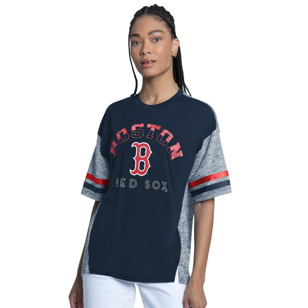 Boston Red Sox G-III 4Her by Carl Banks Women's Off-Season Oversized Top On Sale