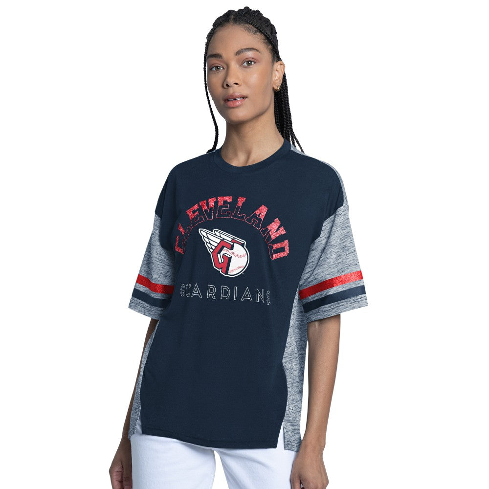Cleveland Guardians G-III 4Her by Carl Banks Women's Off-Season Oversized Top Clearance