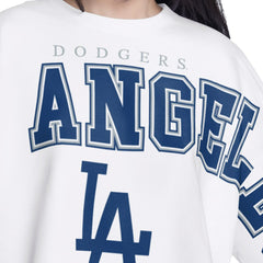 Los Angeles Dodgers G-III 4Her by Carl Banks Women's Bleachers Cropped Pullover Sweatshirt Sale