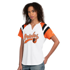 Baltimore Orioles Starter Women's Game On Notch Neck T-Shirt Lifestyle