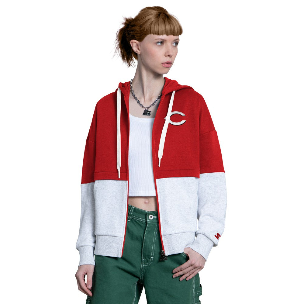 Cincinnati Reds Starter Women's Wishbone Full-Zip Hoodie Online