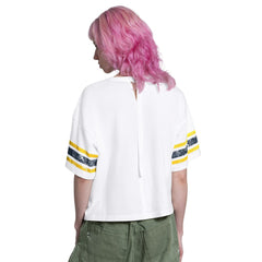 Milwaukee Brewers Starter Women's Cropped Hurry Up Offense T-Shirt Lifestyle