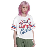 Chicago Cubs Starter Women's Cropped Hurry Up Offense T-Shirt discount