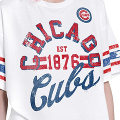 Chicago Cubs Starter Women's Cropped Hurry Up Offense T-Shirt discount