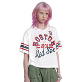 Boston Red Sox Starter Women's Cropped Hurry Up Offense T-Shirt Clearance
