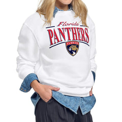 Florida Panthers - Starter Women's Arch Stripe Fleece Sweatshirt White