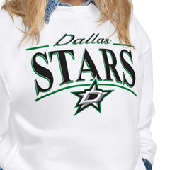 Dallas Stars - Starter Women's Arch Stripe Fleece Sweatshirt White