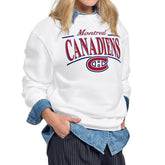 Montreal Canadiens - Starter Women's Arch Stripe Fleece Sweatshirt White