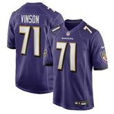 Carson Vinson Baltimore Ravens Team Game Jersey Purple - Nike