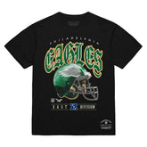Philadelphia Eagles Unisex Classic Helmet T-Shirt Black - Mitchell & Ness