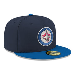 Winnipeg Jets - New Era Core Logo Two-Tone 59FIFTY Fitted Hat Navy