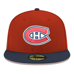 Montreal Canadiens - New Era Core Logo Two-Tone 59FIFTY Fitted Hat Red
