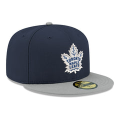 Toronto Maple Leafs - New Era Core Logo Two-Tone 59FIFTY Fitted Hat Navy