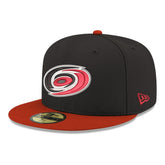 Carolina Hurricanes - New Era Core Logo Two-Tone 59FIFTY Fitted Hat Black