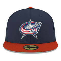 Columbus Blue Jackets - New Era Core Logo Two-Tone 59FIFTY Fitted Hat Navy