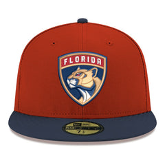 Florida Panthers - New Era Core Logo Two-Tone 59FIFTY Fitted Hat Red