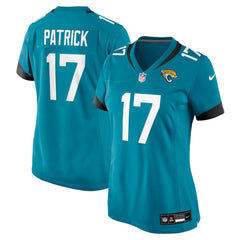 Tim Patrick Jacksonville Jaguars Women's Team Game Jersey Teal - Nike