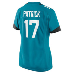 Tim Patrick Jacksonville Jaguars Women's Team Game Jersey Teal - Nike