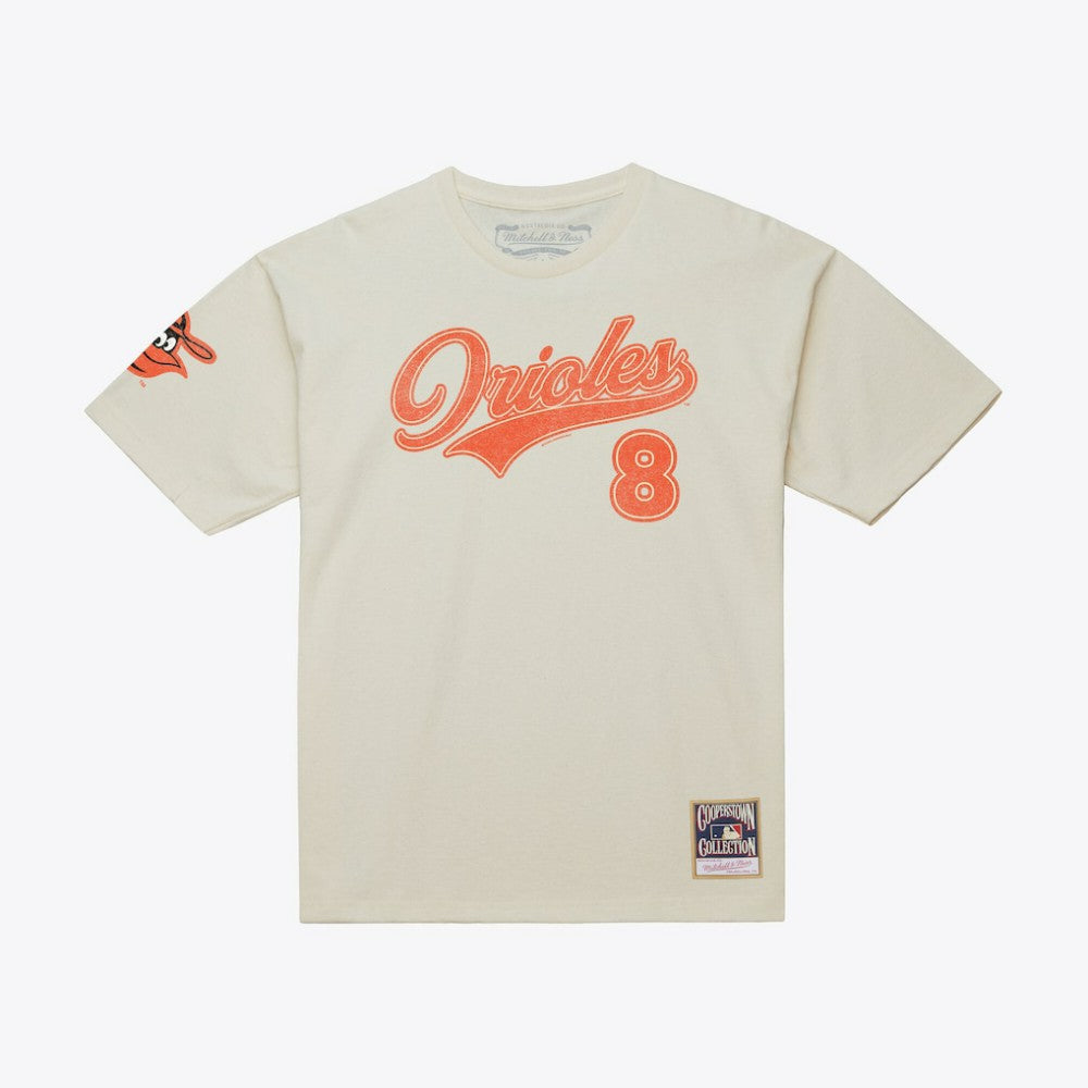 Cal Ripken Jr. Baltimore Orioles Mitchell & Ness Cooperstown Collection Throwback Name & Number T-Shirt for sale