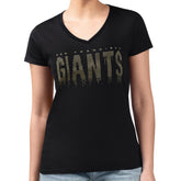San Francisco Giants G-III 4Her by Carl Banks Women's Metallic Drop Lightweight V-Neck T-Shirt for sale
