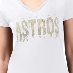 Houston Astros G-III 4Her by Carl Banks Women's Metallic Drop Lightweight V-Neck T-Shirt discount