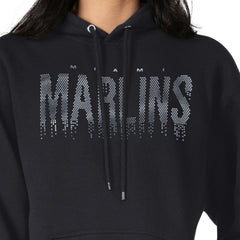 Miami Marlins G-III 4Her by Carl Banks Women's Metallic Drop Fleece Hoodie Near Me