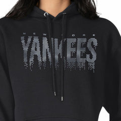 New York Yankees G-III 4Her by Carl Banks Women's Metallic Drop Fleece Hoodie Clearance