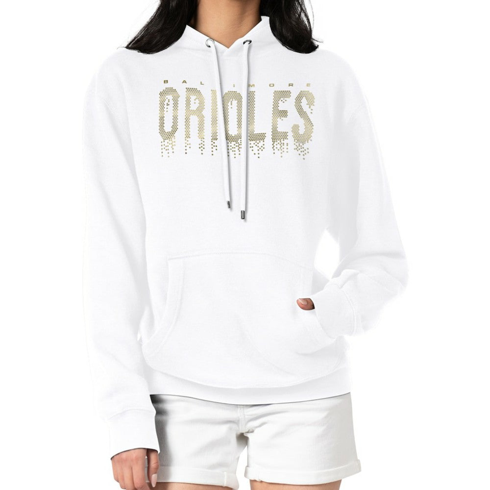 Baltimore Orioles G-III 4Her by Carl Banks Women's Metallic Drop Fleece Hoodie Near Me
