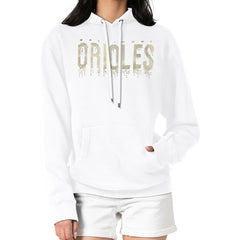 Baltimore Orioles G-III 4Her by Carl Banks Women's Metallic Drop Fleece Hoodie Near Me