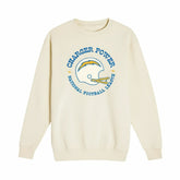 Los Angeles Chargers The Wild Collective Unisex Charger Power Fleece Sweatshirt Cream - NFL