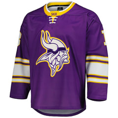 Justin Jefferson Minnesota Vikings Hockey Jersey Purple - Fanatics