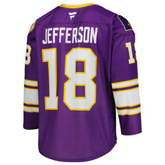 Justin Jefferson Minnesota Vikings Hockey Jersey Purple - Fanatics