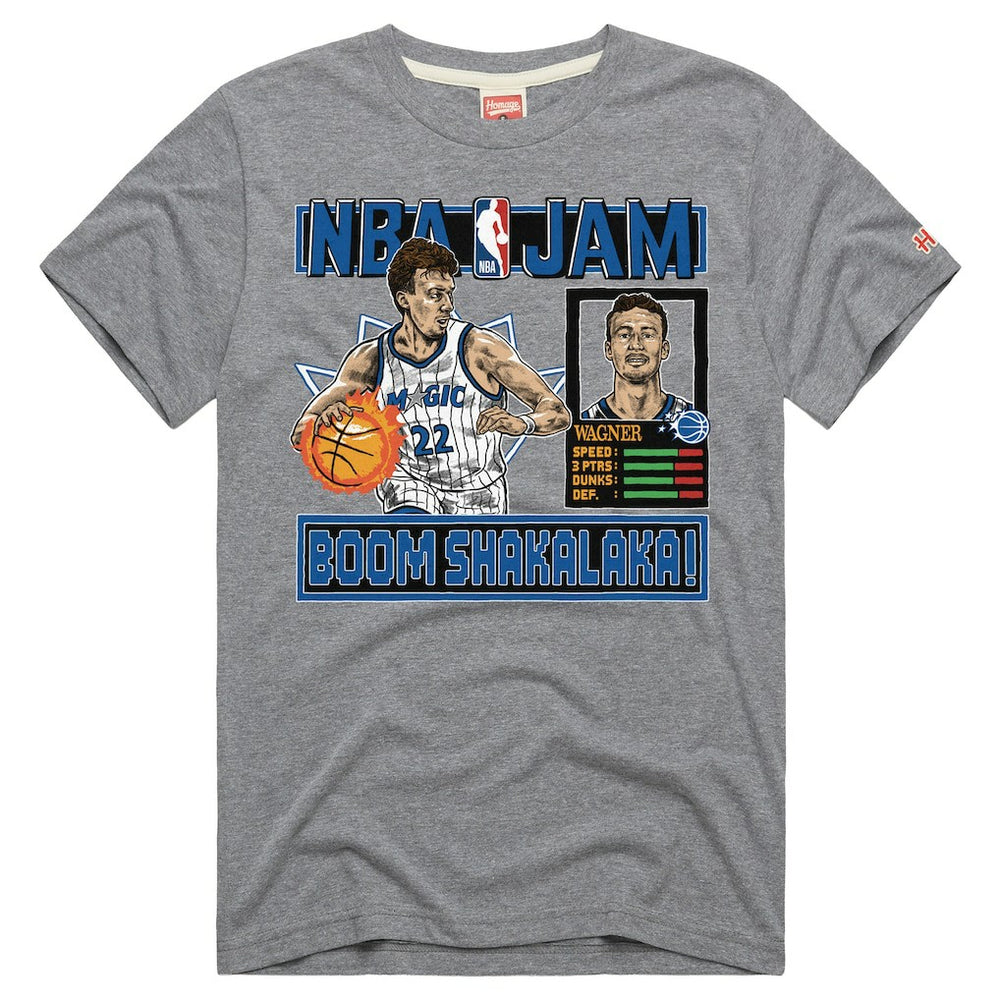NBA - Franz Wagner Orlando Magic Homage Unisex NBA Jam Tri-Blend T-Shirt - Gray