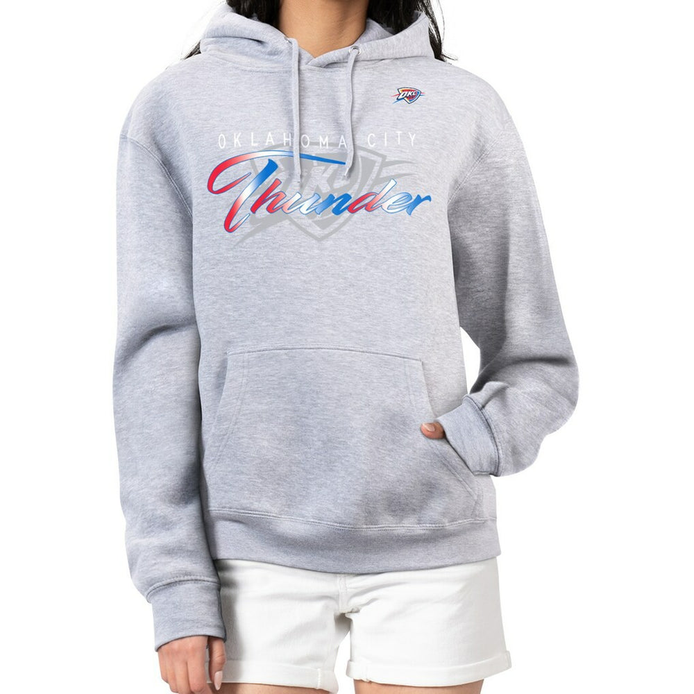 NBA - Oklahoma City Thunder G-III 4Her by Carl Banks Women's Shadow Logo Tri-Blend Fleece Hoodie - Gray