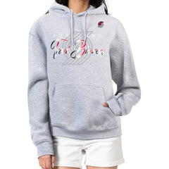 NBA - Portland Trail Blazers G-III 4Her by Carl Banks Women's Shadow Logo Tri-Blend Fleece Hoodie - Gray