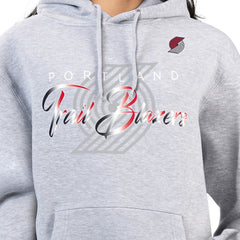 NBA - Portland Trail Blazers G-III 4Her by Carl Banks Women's Shadow Logo Tri-Blend Fleece Hoodie - Gray