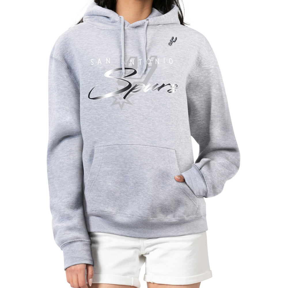 NBA - San Antonio Spurs G-III 4Her by Carl Banks Women's Shadow Logo Tri-Blend Fleece Hoodie - Gray
